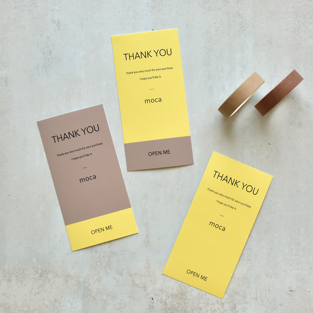 縦型ショップシール3種B★サンキューシール名入オーダーアクセサリー台紙のお供に