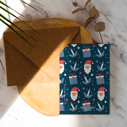 聖誕卡片 老人與禮物【CM18008】洛可可草莓 WELKIN手創明信片 第2張的照片