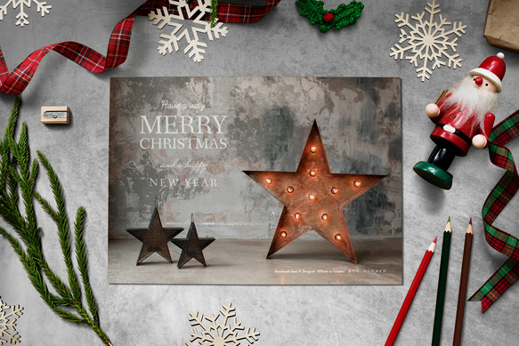 聖誕卡片 情境 星星【CM18013】洛可可草莓 WELKIN手創明信片 第3張的照片