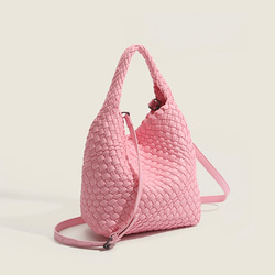 ★手編みバッグ+内ポケット★清新なハンドバッグ、 versatile手編みデザイン、手提げ、片肩、斜め掛け。 10枚目の画像