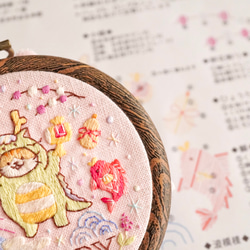 [刺繍キット]辰年ネコの刺繍飾り 7枚目の画像