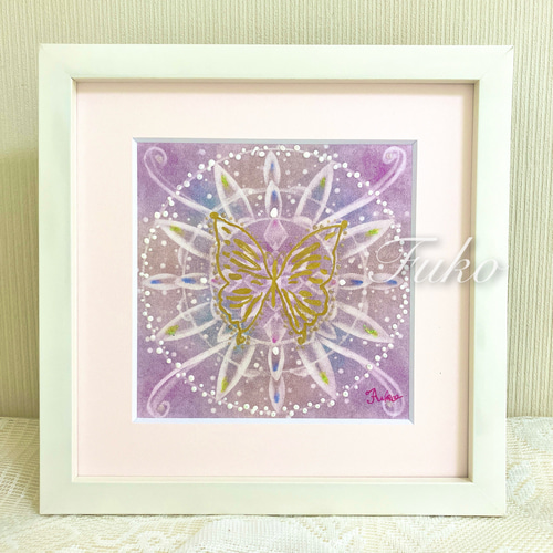 絵画】恋煩い《ポストカード+おまけ付》パステルアート 曼荼羅