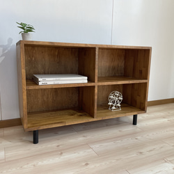 サイズオーダー可】木のぬくもり感じる収納ラック・便利な可動棚仕様