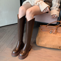 秋冬女式真皮鞋時尚鞋舒適靴子雨靴 22 公分-25 公分 2 色 #893⭐免運費⭐ 第7張的照片