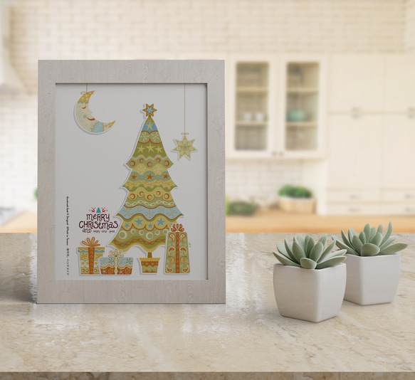 華麗的聖誕樹【CM18068】洛可可草莓 手創明信片 聖誕卡片含信封 第3張的照片
