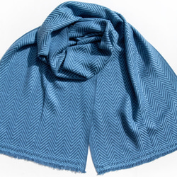 喀什米爾Cashmere/針織圍巾/純羊毛圍巾/羊毛披巾-厚款海洋 深藍色美麗諾 聖誕節交換禮物 好友生日禮物 母親節 第2張的照片