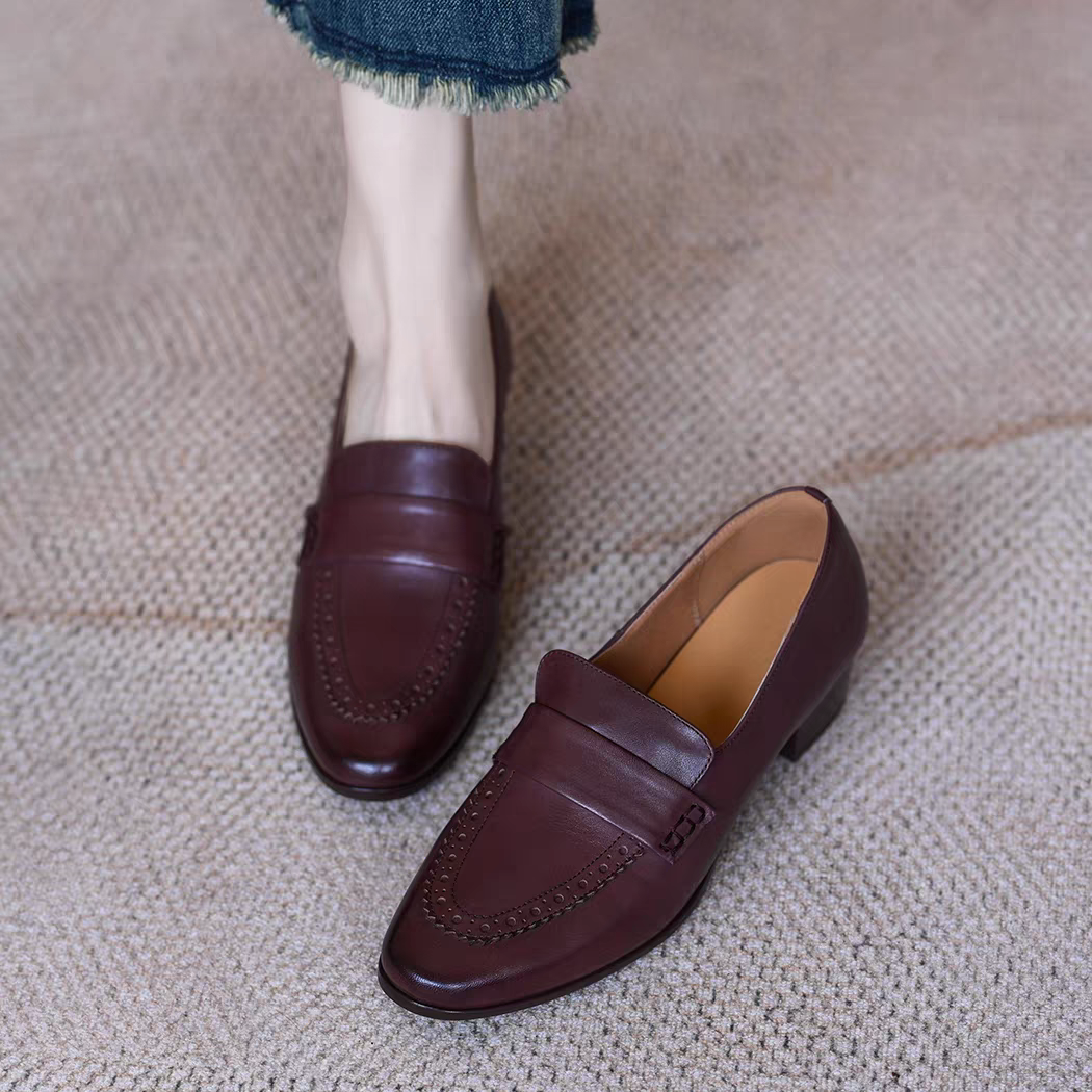 長時間のお出かけにもおすすめ。ローファー シューズ レディース 靴 ふわふわ 靴 秋物 夏物 春物 牛革ローファー 大人