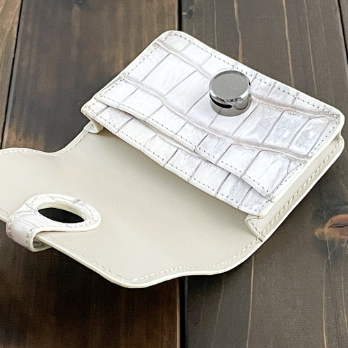 極美品 サムライクラフト クロコダイル ケース サムライクラフト ジョッター付き 名刺入れ/カードケース 角丸