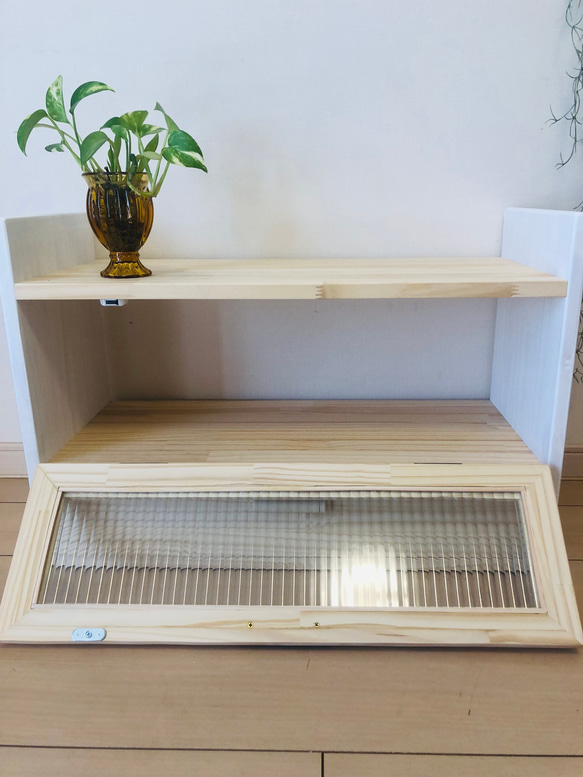 ウッドチェスト モールガラス 収納棚 【公式通販】