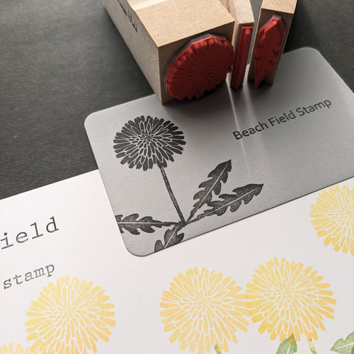 たんぽぽスタンプ3点セット はんこ・スタンプ Beach field stamp 通販
