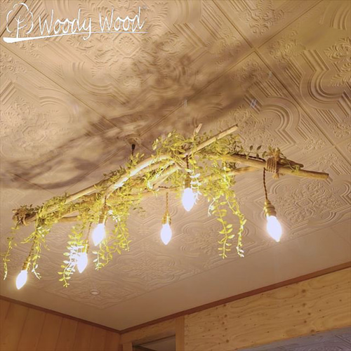 ペンダントライト 照明 おしゃれ 流木 リビング ダイニング 6灯 明るい