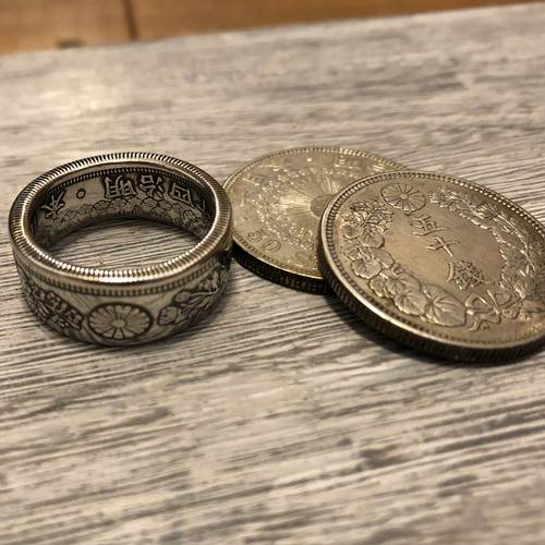 大日本旭日50銭銀貨 コインリング 指輪・リング KENS WORKS 通販