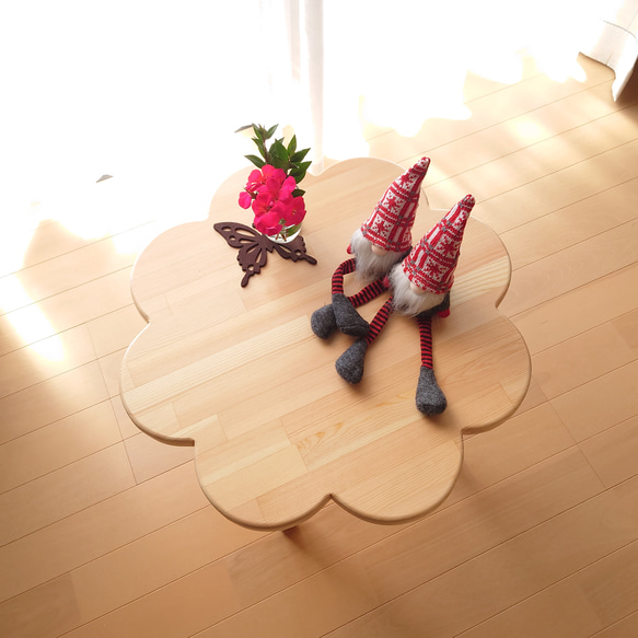 北海道民芸家具　ミニテーブル　花台　再塗装済　USED 北海道民芸家具 ミニテーブル 花台 再塗装済 USED