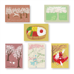 お雛様3種 L-POSTCARD 3枚セット ポストカード dimanche.hanana 通販 