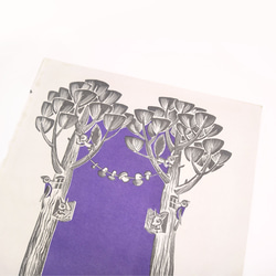 リスと木の家 リトアニア洋書 カルトン 戯画 イラスト図版 ヴィンテージペーパー 2003－19 2枚目の画像