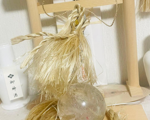 イザナミ（松）巫女おまもり精麻龍神 天然素材 龍 縁起物 運氣UP浄化