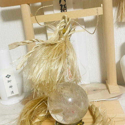 巫女おまもり　精麻龍神イザナミ（松）紅龍　縁起物　天然素材 麻 龍【受注生産】 イザナミ（松）巫女おまもり精麻龍神 天然素材 龍 縁起物 運氣UP浄化