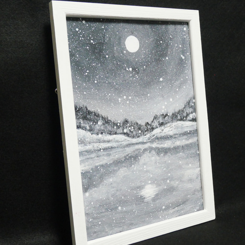 油絵 油彩 油彩画 絵画 【白黒の雪景色】 絵画 HR 通販 油絵 油彩 油彩画 絵画 【白黒の雪景色】 絵画 HR 通販