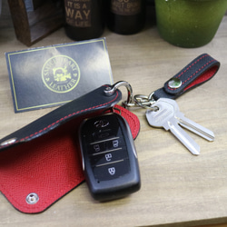 皮革鑰匙包皮帶環套裝 17 色 x 17 雙色歐洲皮革 Vaux Epson 規格 第1張的照片