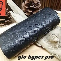 glo hyper pro Tight fit case バスケット刻印 栃木レザー黒 【ハイパープロ専用】 1枚目の画像