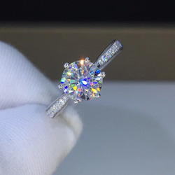 1カラット 】輝くモアサナイト ダイヤモンド リング 指輪・リング ルイ