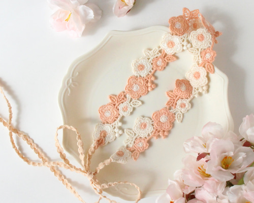 ハンドメイド　刺繍　レース　ミニバスケット♡ af0382f9a12ed6edc987a7d90925c2