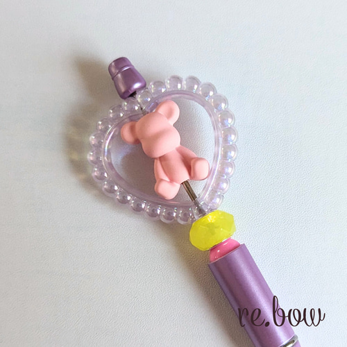 可愛い☆ハート☆くまちゃん☆カスタムボールペン カスタムボールペン ―ハート×くまちゃん― ペン・筆記用具 re.bow 通販