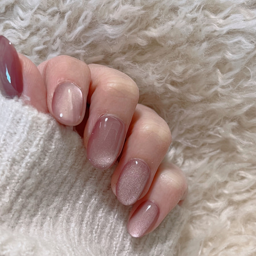 ピンクブラウンマグのネイルチップ ネイルチップ（つけ爪） Lillie