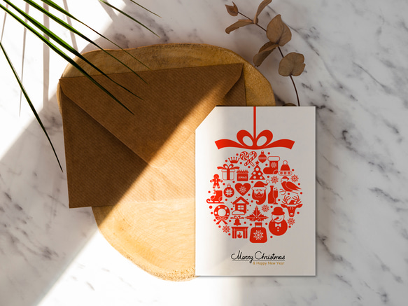 耶誕配件燈泡【91】洛可可草莓手創 卡片明信片含信封 第3張的照片