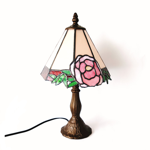 ステンドグラスランプ 花シリーズ 牡丹 2023.12 スタンドライト