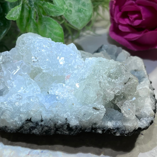 ブラックカルセドニー&アポフィライト 43◇ Black Chalcedony