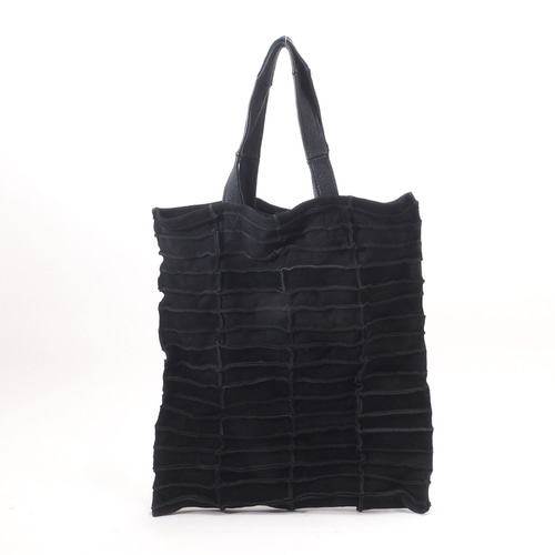 即納＞つぎしわbagL（black）/本革/山羊革/リバーシブル/手提げ