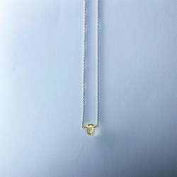 シトリン　エメラルドカットネックレス 1枚目の画像