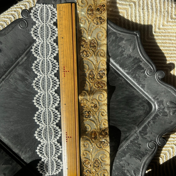 ハギレパック インド刺繍リボン 10〜33cm 計78cm分 5枚目の画像