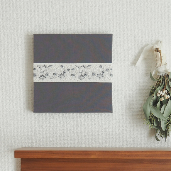 20×20cm印度繡花布面板灰色2 第2張的照片