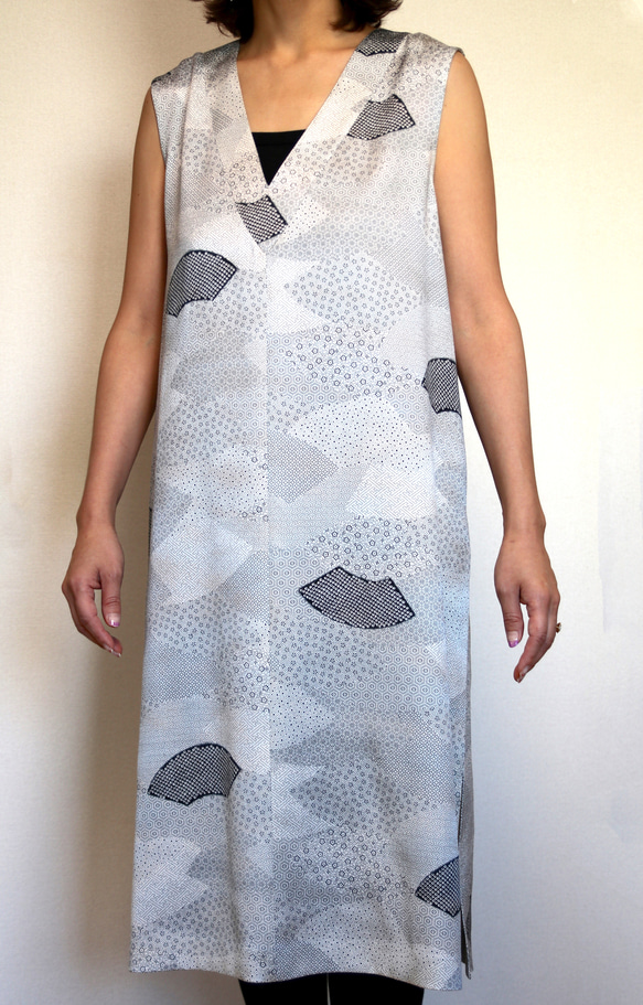 Kimonワンピース・扇（サンプル品SALE❗️） 7枚目の画像