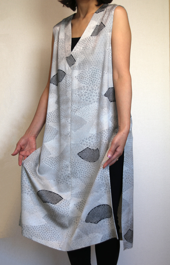 Kimonワンピース・扇（サンプル品SALE❗️） 6枚目の画像