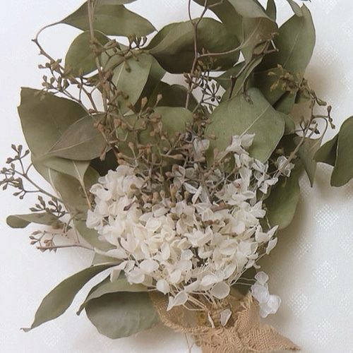 ナチュラルユーカリポポラスとアナベルのスワッグ 壁飾り 北欧インテリア ナチュラルユーカリポポラスとアナベルのスワッグ 壁飾り 北欧