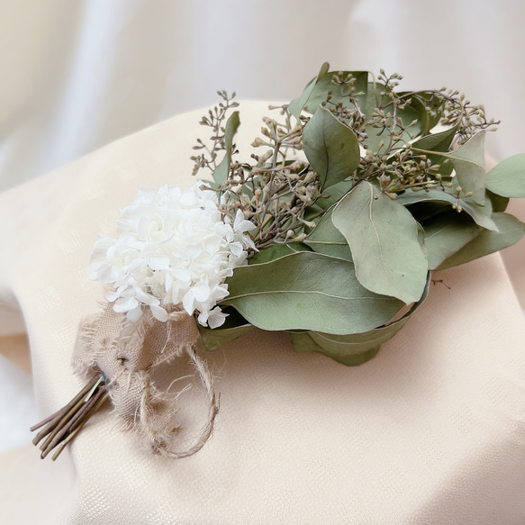 ユーカリポポラスベリー　アナベルのスワッグ　現品のみ 12枚目の画像