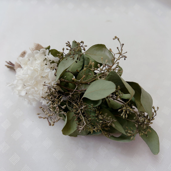 ユーカリポポラスベリー　アナベルのスワッグ　現品のみ 6枚目の画像