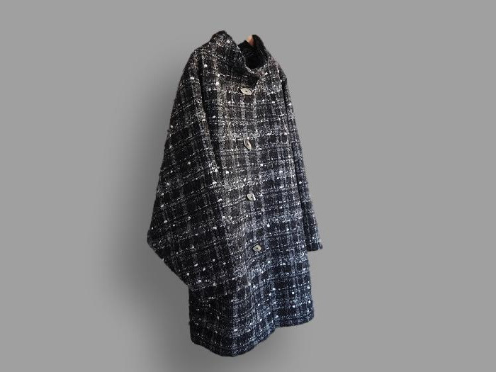 ～Seriesかる～いコート・和服対応…黒カシミア100％～