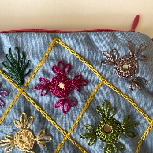 アフガニスタン支援 刺繍ポーチ(フェアトレード) by Iram【国内送料