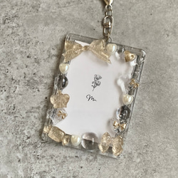 B8トレカキーホルダー】再販 硬質ケース 『gold lamé』 透明