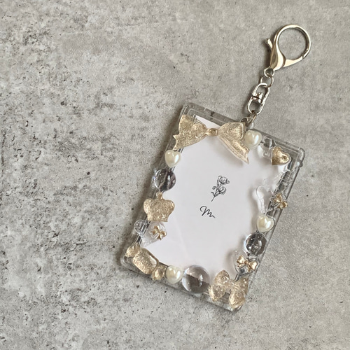 B8トレカキーホルダー】再販 硬質ケース 『gold lamé』 透明/クリア/金