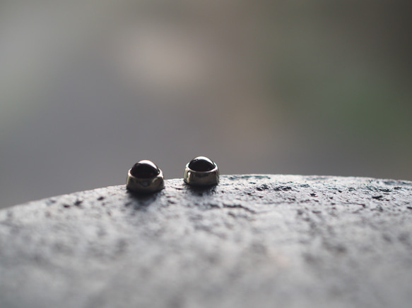 garnet silver pierce (nanten) 10枚目の画像