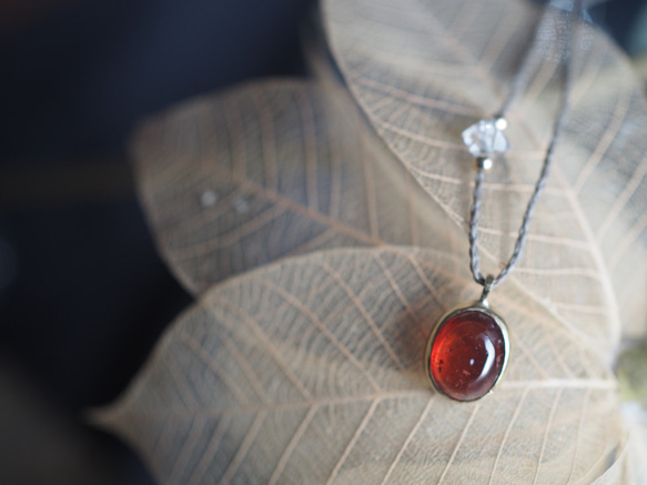 garnet brass necklace (shishigashira) 1枚目の画像