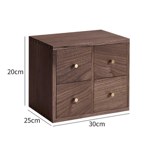 木製四段引き出し 収納什器 インテリア雑貨収納 大容量 フリーサイズ