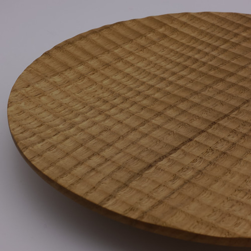 栗の彫りプレート大（パン皿）（木の食器） 大皿 工房匠人 koubou