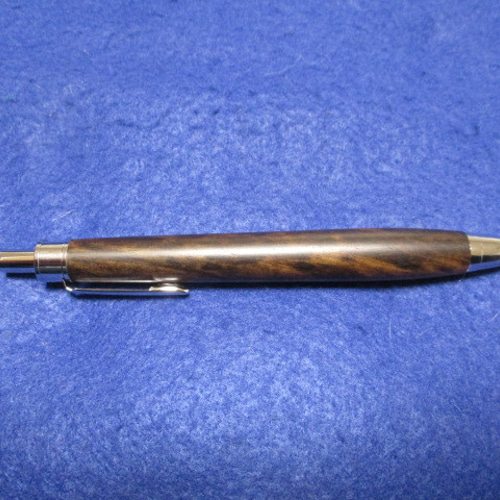 黒柿 孔雀小豆杢 蜜蠟ワックス仕上げ 木軸ボールペン(シャープペンシル