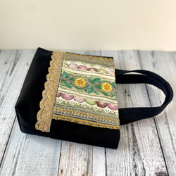 インド刺繍リボンの華やかなトートバッグ 15枚目の画像